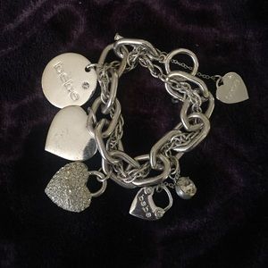 Silver BEBE charm bracelet.