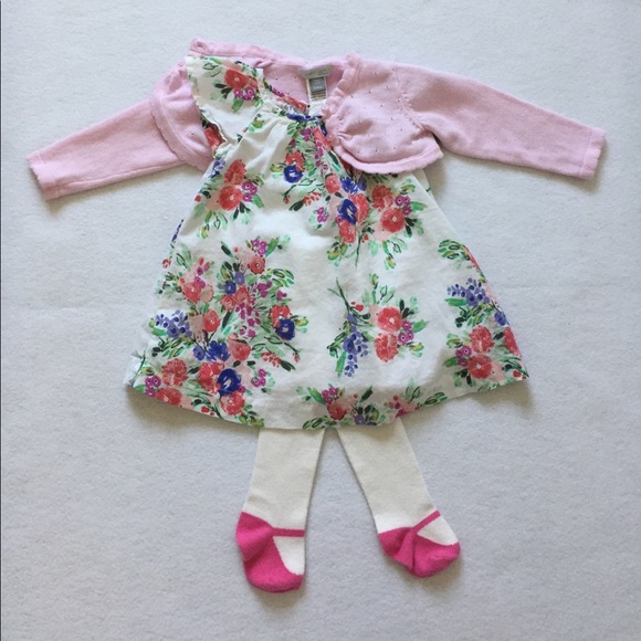 baby girl dress and tights