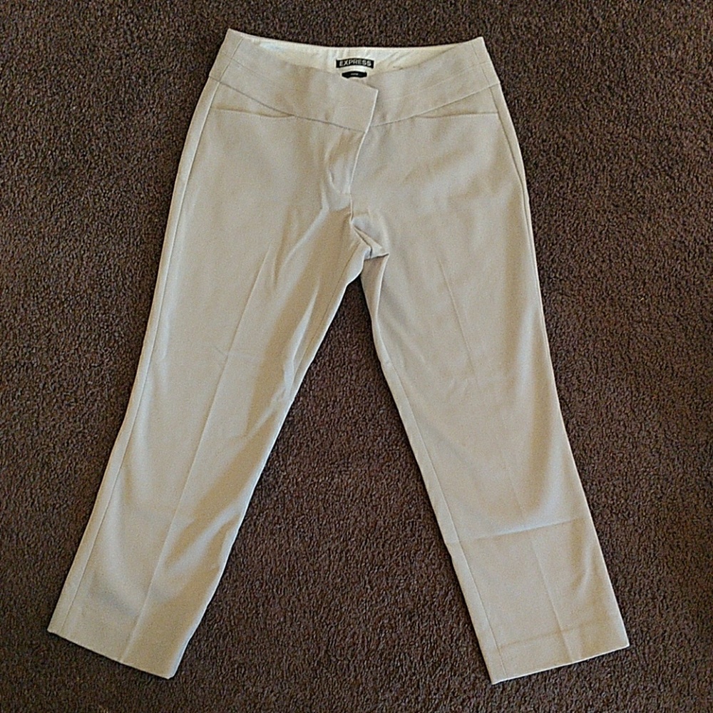 Beige capri dress slacks