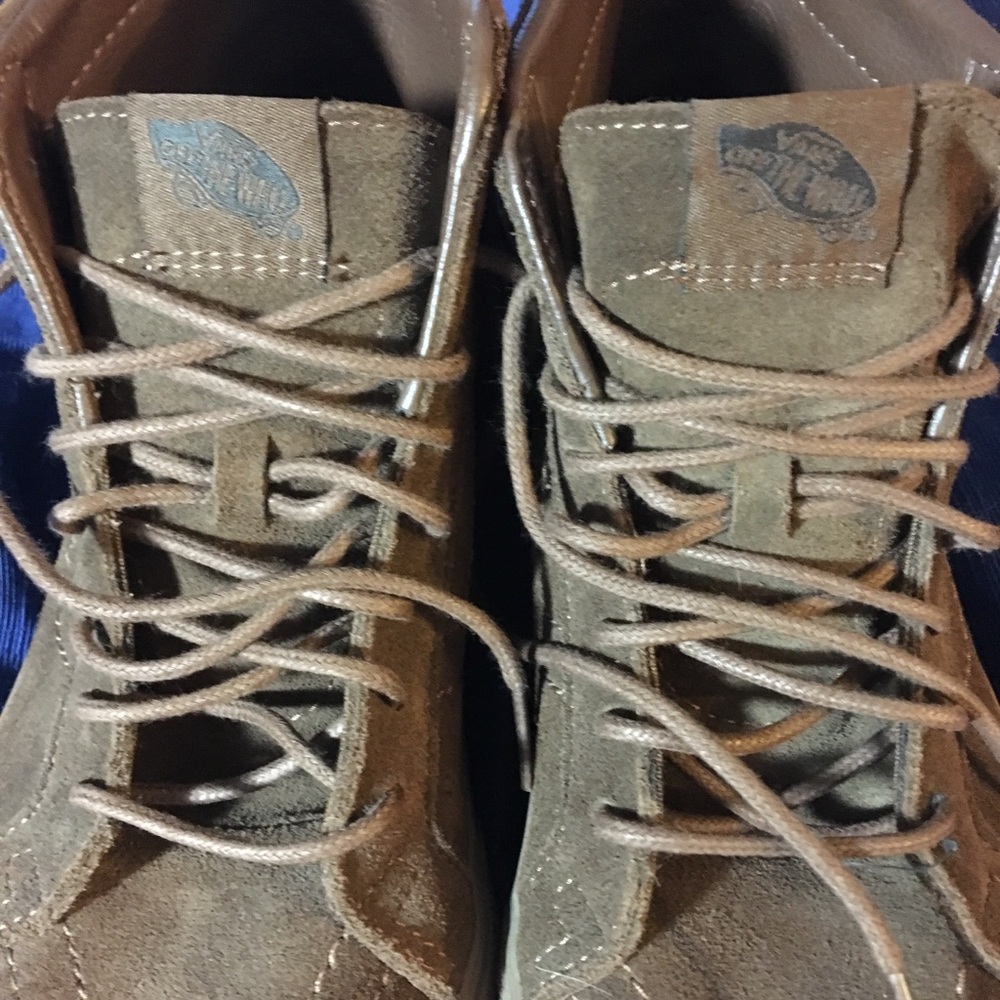 Brown Suede Vans High Tops size 9