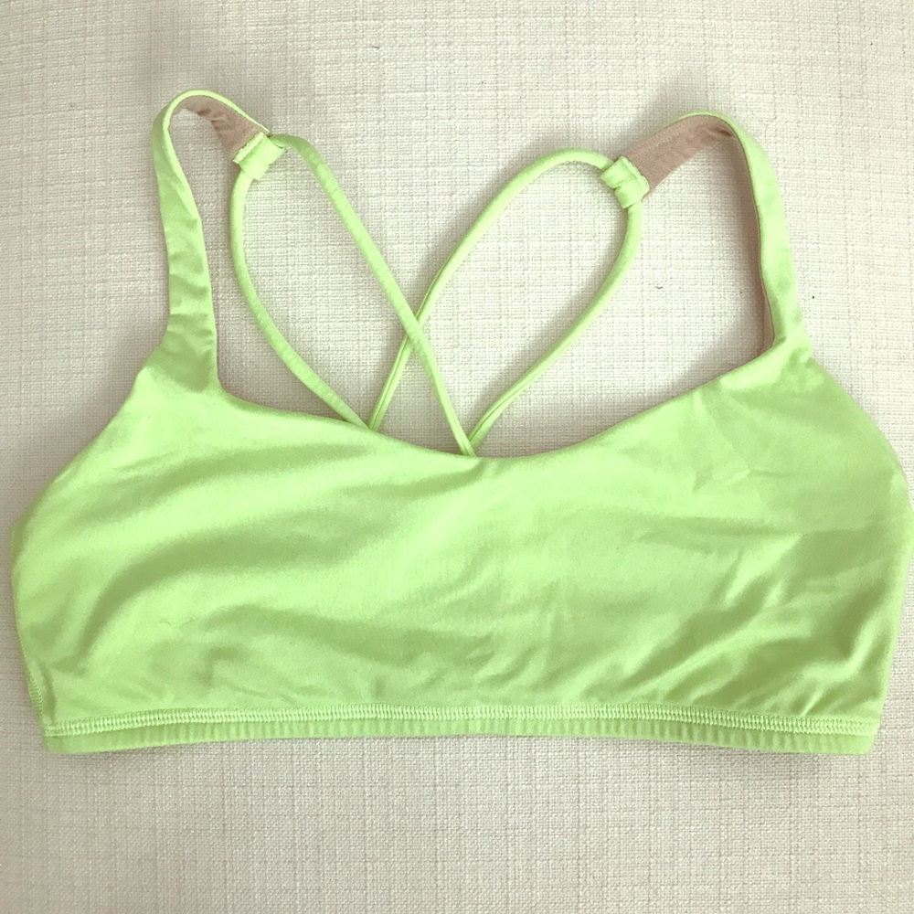 Lululemon Free To Be Bra size 8 neon yellow