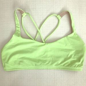 Lululemon Free To Be Bra size 8 neon yellow