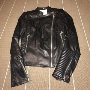 Zara faux leather moto jacket