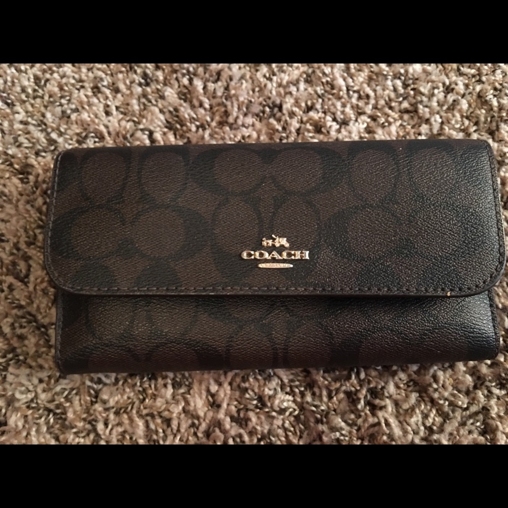 Coach Signature Checkbook Wallet