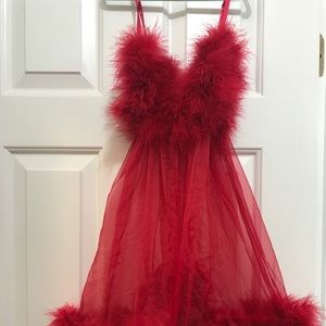 Fredicks of Hollywood Red Baby Doll Lingerie