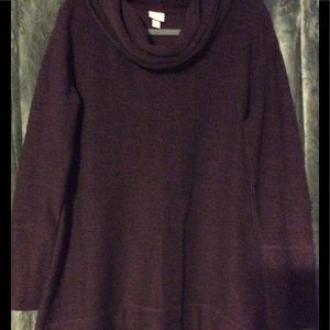 New XXL Cowl neck purple shirt