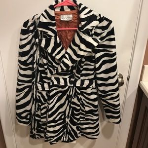 Zebra trench coat