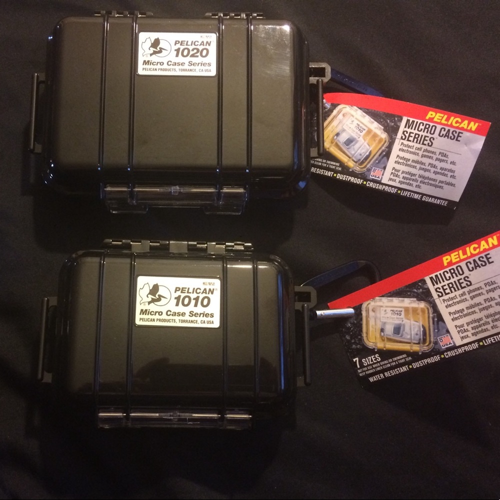 2 Pelican Micro Cases 1020 and 1010