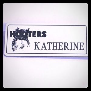 “Katherine” White Name Tag