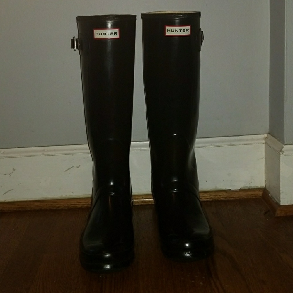 HUNTER Original Tall Gloss Rain Boots. Sz. 9