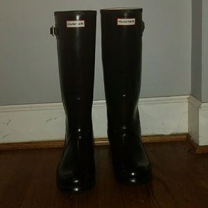 HUNTER Original Tall Gloss Rain Boots. Sz. 9