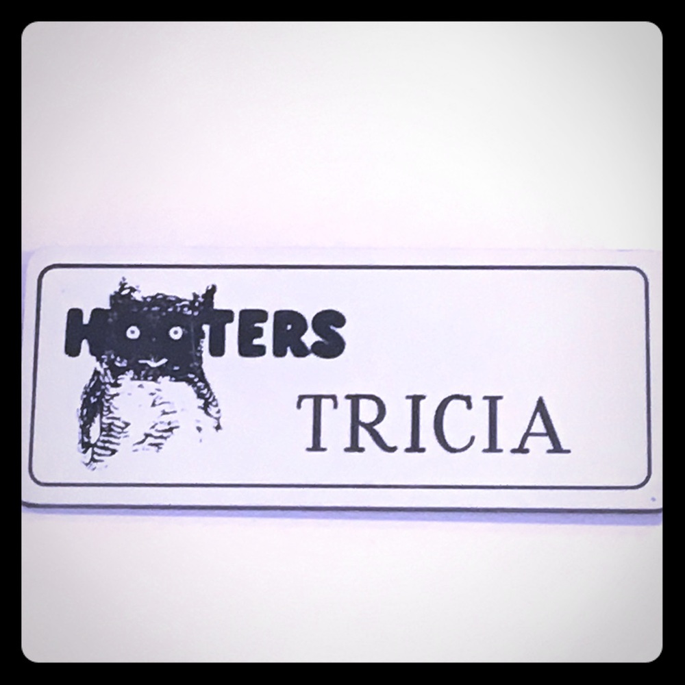 “Tricia” White Name Tag