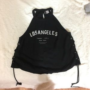 Black 'Los Angeles' tank top