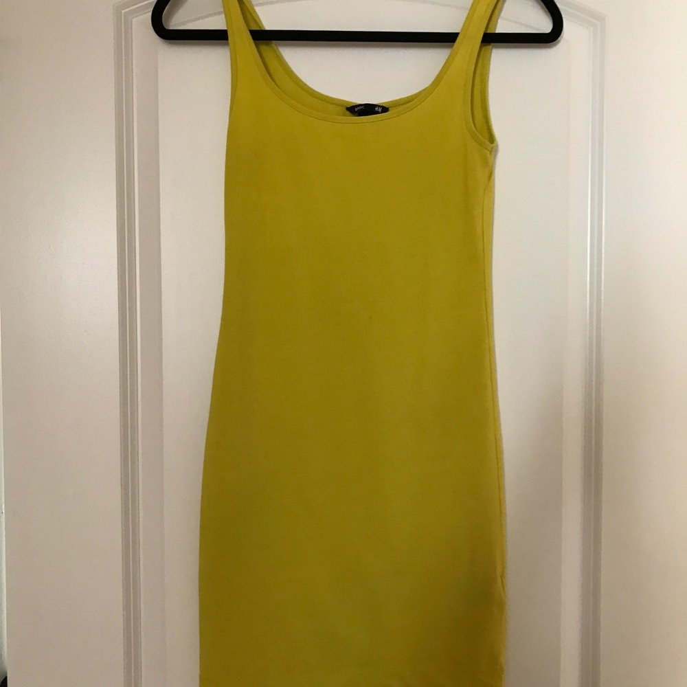 Chartreuse tank top dress