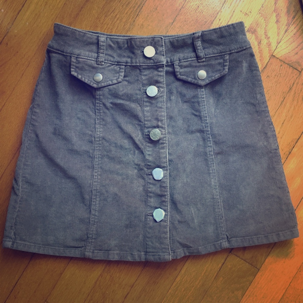 New Anthropologie BDG button front mini skirt