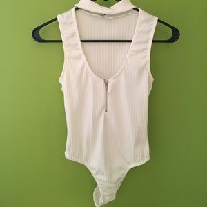 White Collared Bodysuit