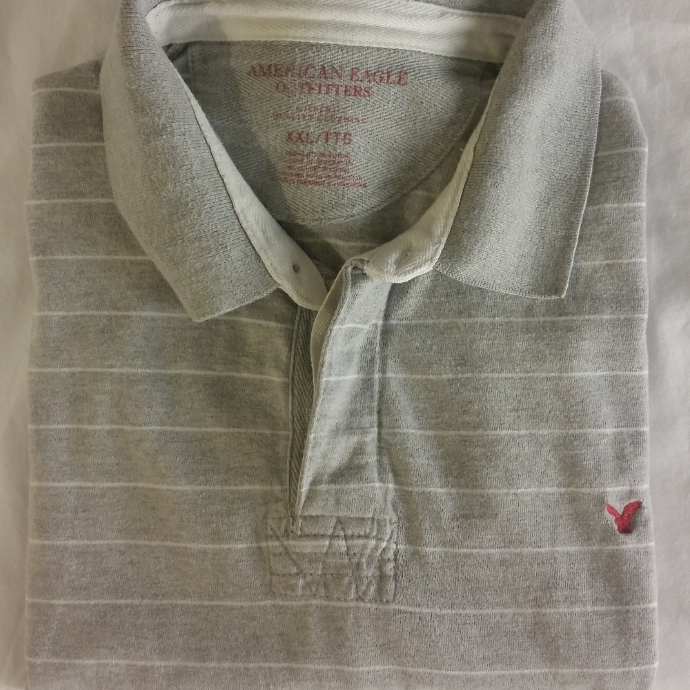 (A) American Eagle Outfitters Men Polo Shirt XXL