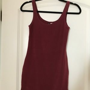 Maroon tank top dress
