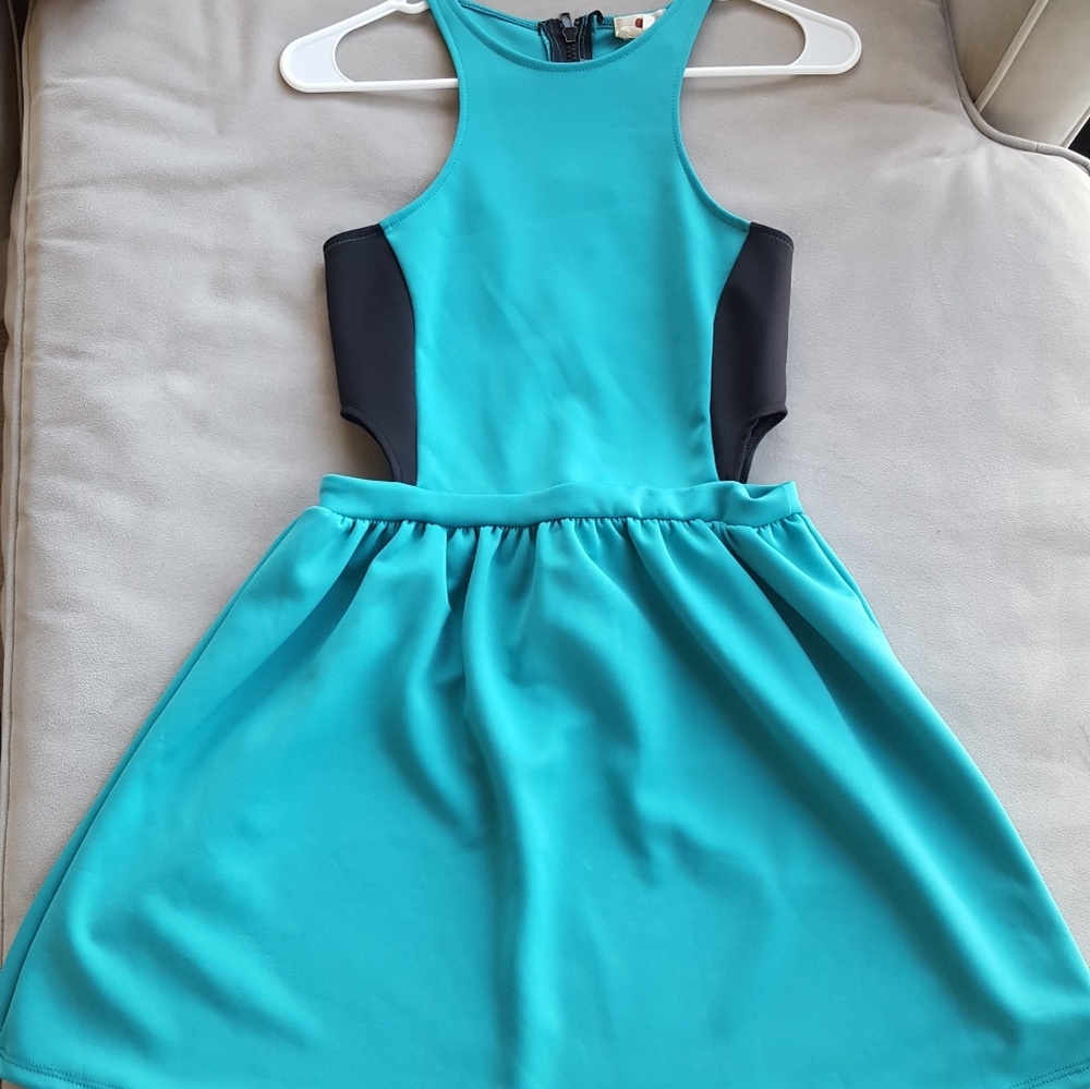 Teal cutout dress size medium