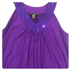 Purple Sequin Tank