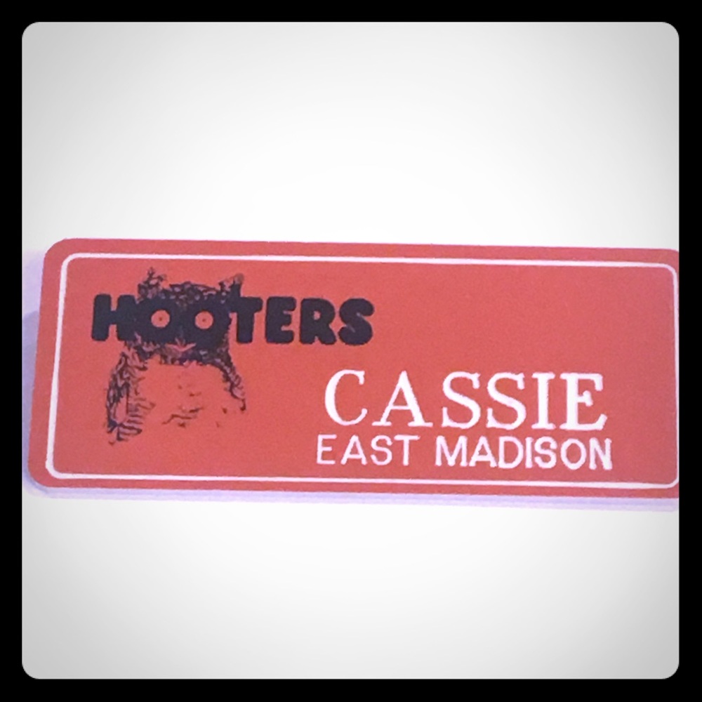 “Cassie” Orange Name Tag