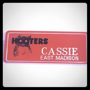 “Cassie” Orange Name Tag