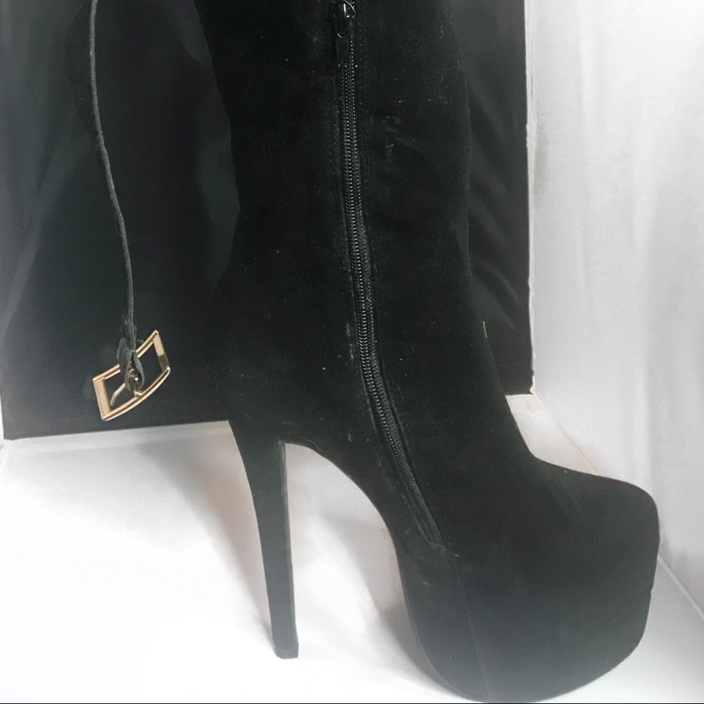 Over the knee platform thigh high heel boot