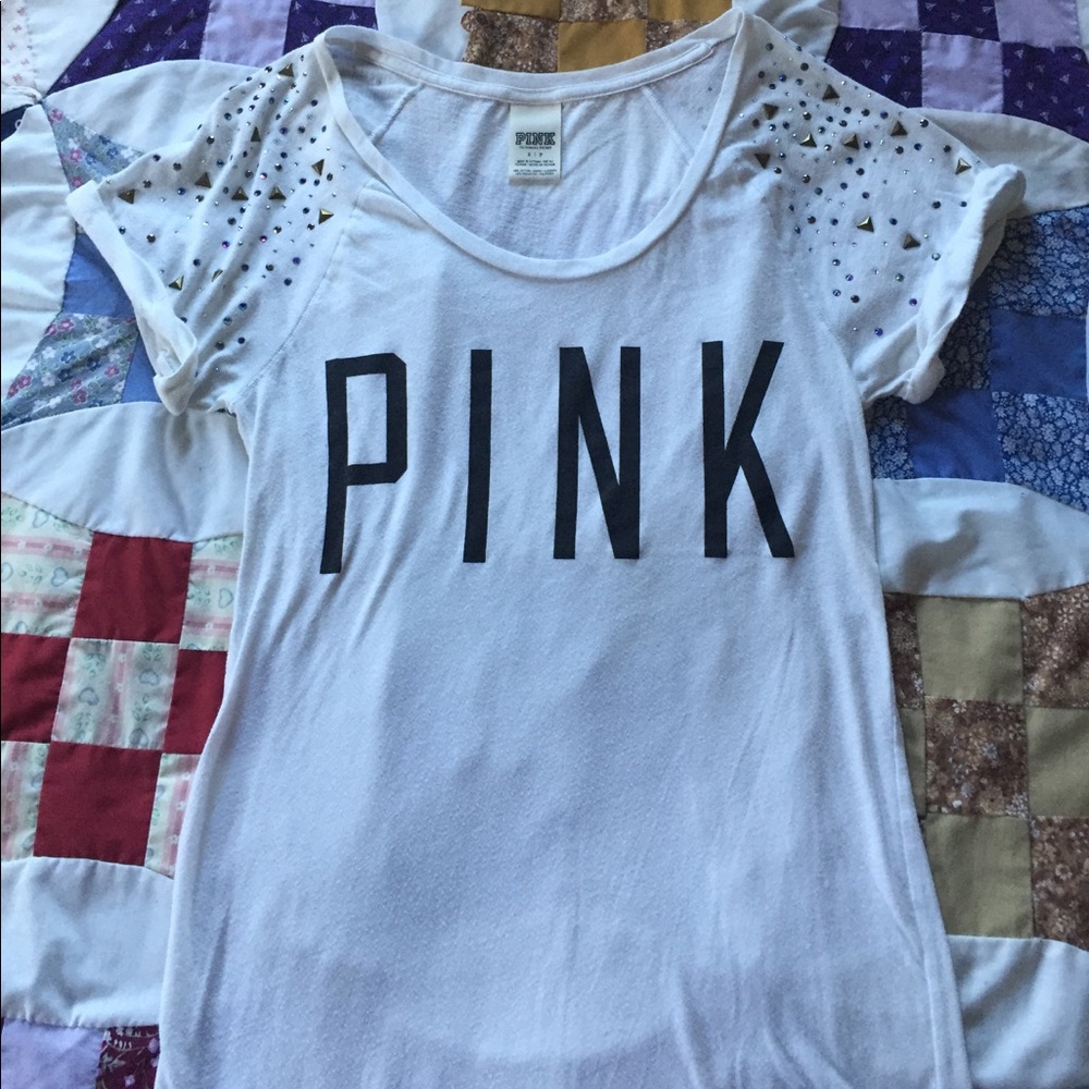 White swoop neck shirt