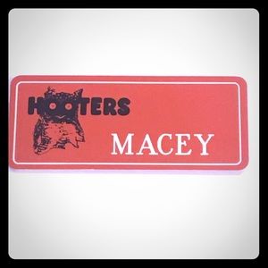 “Macey” Orange Name Tag