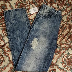 New!! Acid washed and ripped style jeans