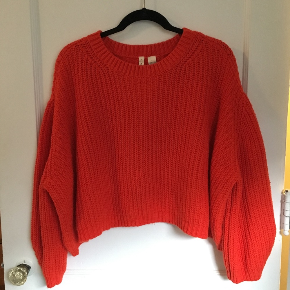 Moth Cropped Chunky Knot Sweater