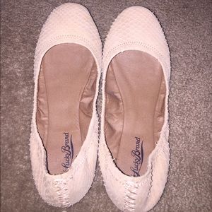 Tan/Pink Lucky Brand Flats