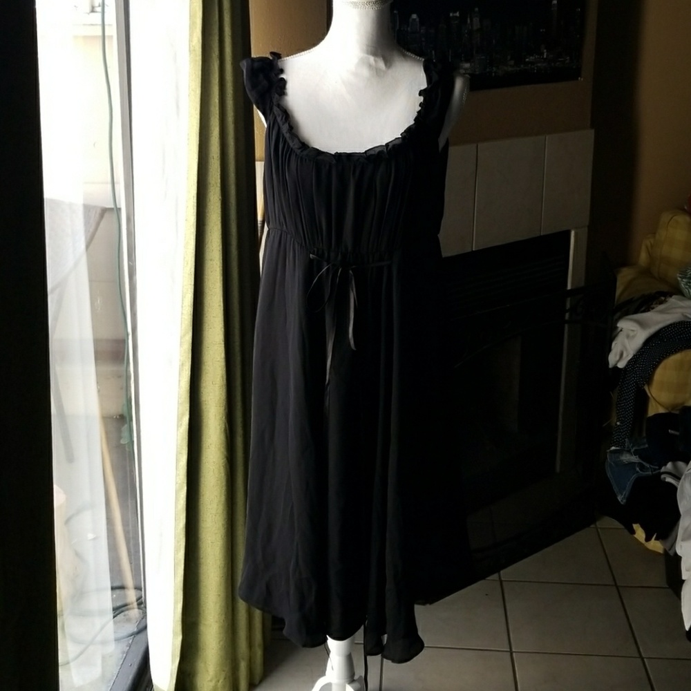 Black Peasant  Dress