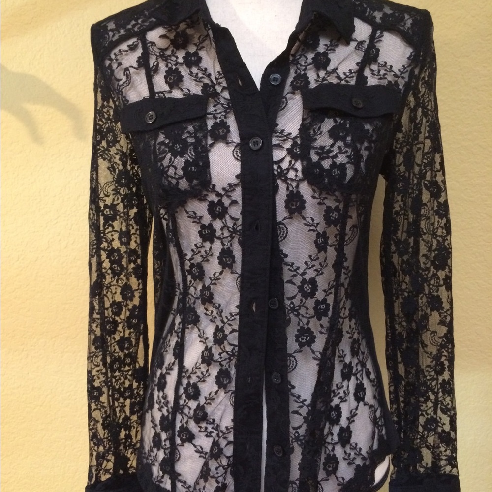 DKNY Sheer sexy shirt