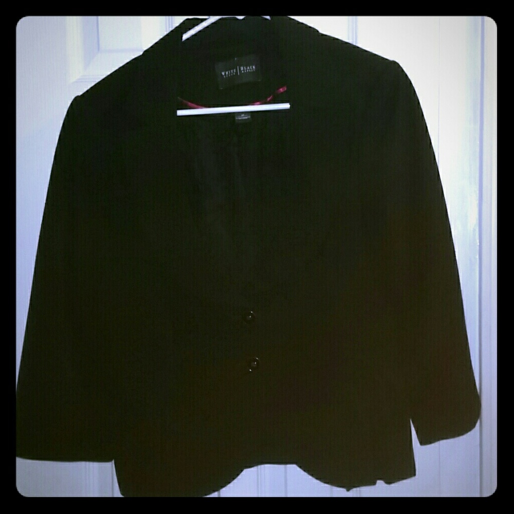 White House Black Market Blazer Peplum Black Sz 10