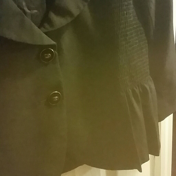 White House Black Market Blazer Peplum Black Sz 10 - Picture 5 of 7