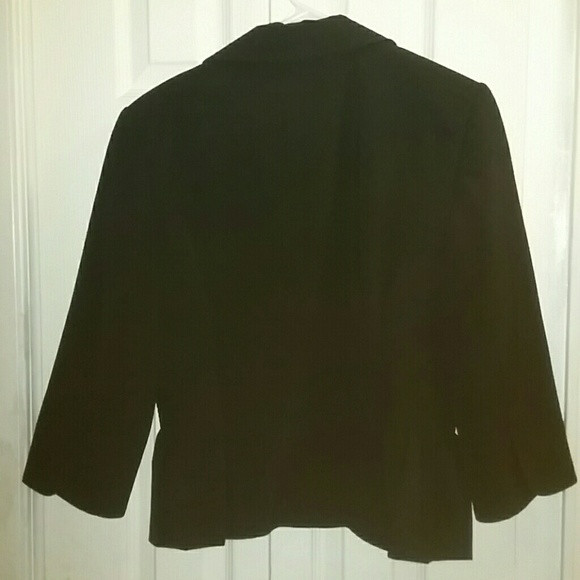 White House Black Market Blazer Peplum Black Sz 10 - Picture 6 of 7