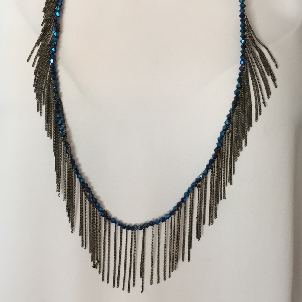 Urban Outfitters metal & crystal necklace - Picture 4 of 8