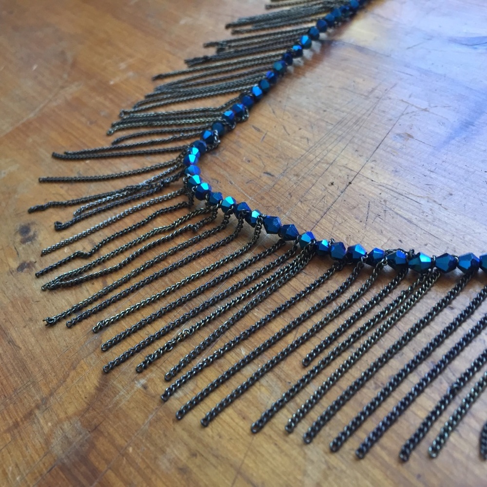 Urban Outfitters metal & crystal necklace - Picture 6 of 8