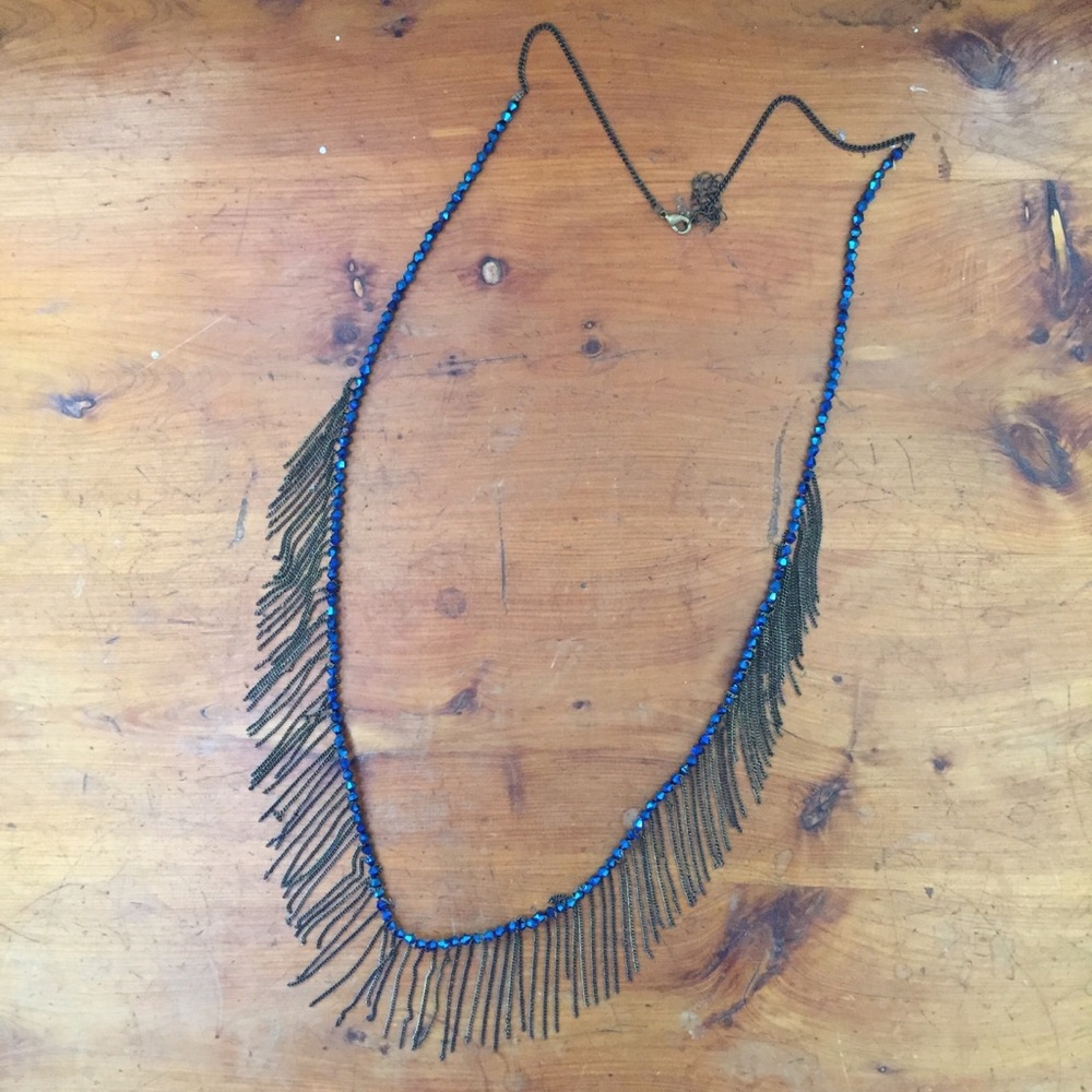 Urban Outfitters metal & crystal necklace - Picture 7 of 8