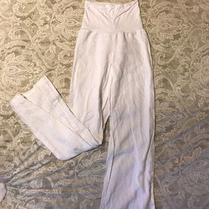 White linen pants