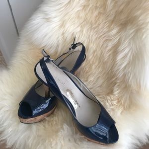 Nine West navy patent leather heel size 7.5