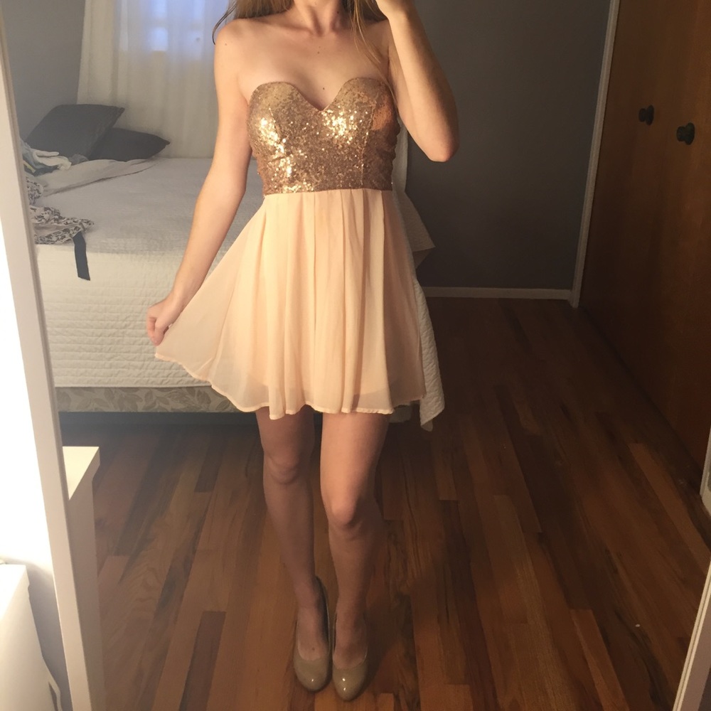 Sparkly Pink Prom / Homecoming Dress