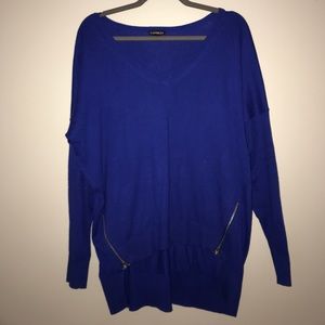 Express Hi Lo Sweater with Zippers