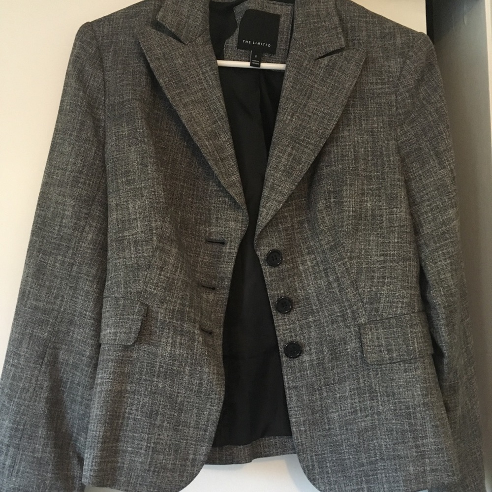 The Limited Gray Skirt Suit