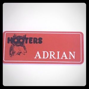 “Adrian” Orange Name Tag