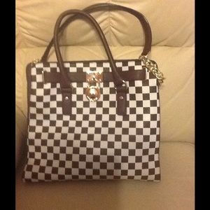 Michael Kors Hamilton Checkered Purse