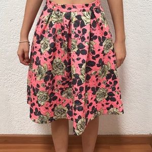 Floral A line skirt