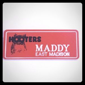 “Maddy” Orange Name Tag