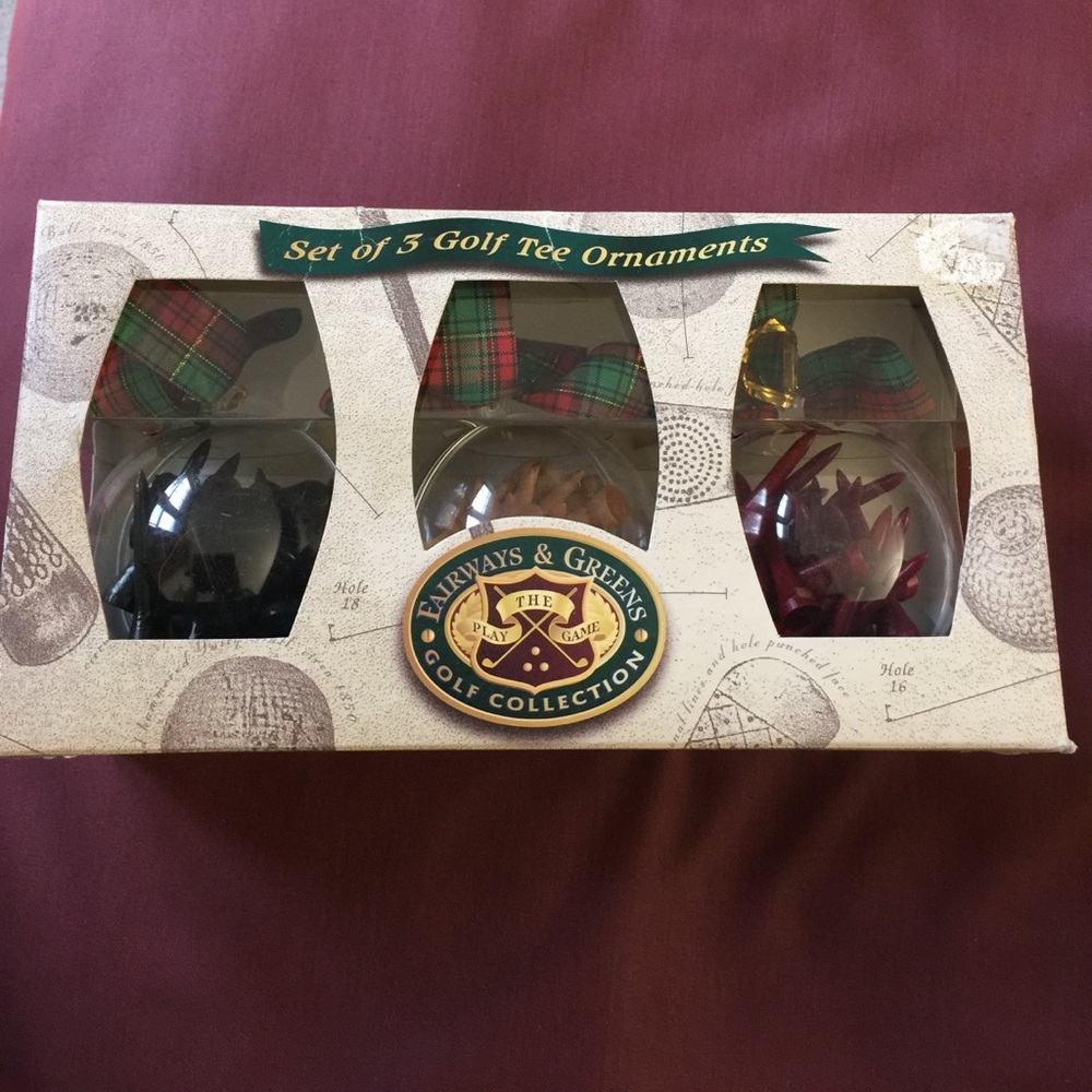 Golf Tee ornament gift set by Fairways and Greens